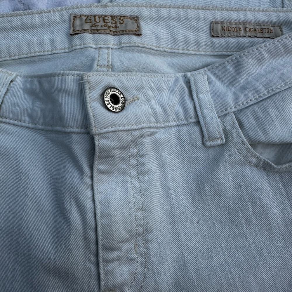 Guess White Straight Leg Jeans - Picture 2 of 5